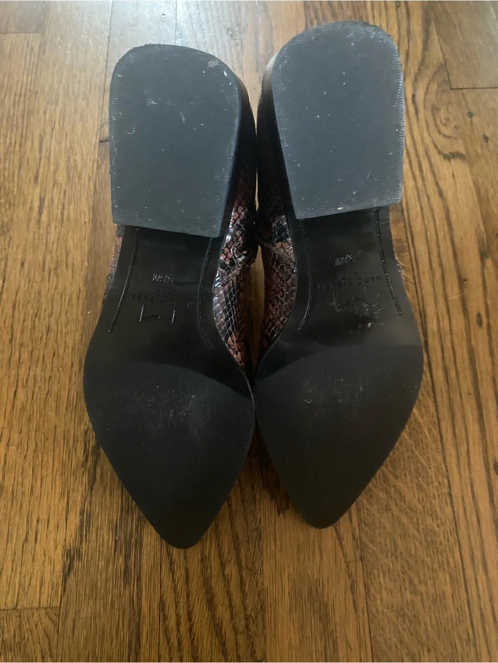Marc Fisher LTD Brown Snake Print Vincent Bootie, 5.5 M